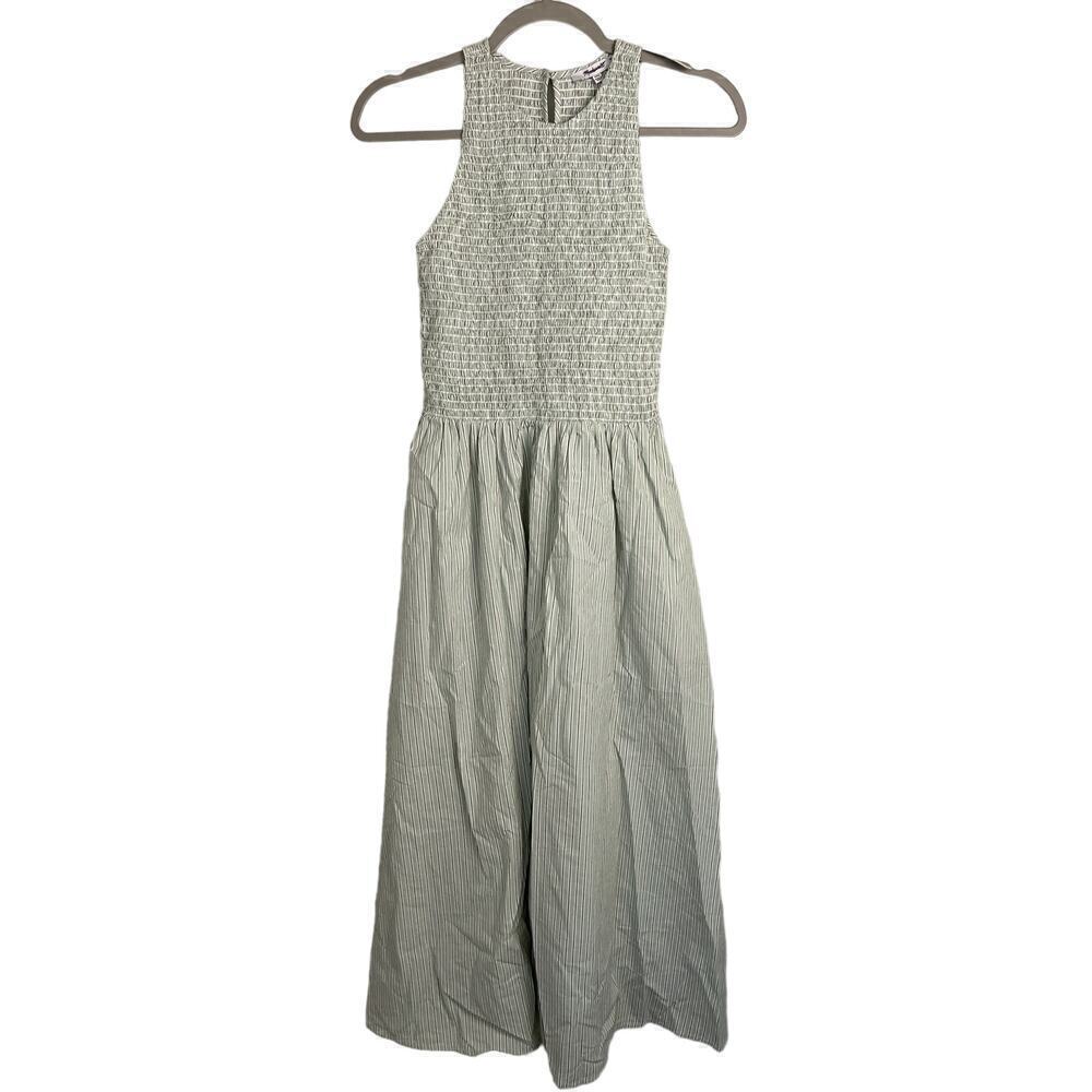 Madewell Women’s Melody Smocked Midi Dress Pistachio XXS - Picture 3 of 12